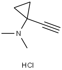 1-Ethynyl-N,N-dimethylcyclopropan-1-amine hydrochloride Struktur