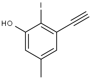 3-Ethynyl-2-iodo-5-methylphenol Struktur