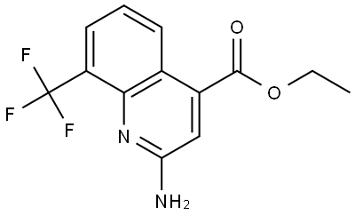 Ethyl 2-amino-8-(trifluoromethyl)quinoline-4-carboxylate Struktur