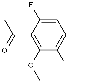 1-(6-Fluoro-3-iodo-2-methoxy-4-methylphenyl)ethan-1-one Struktur