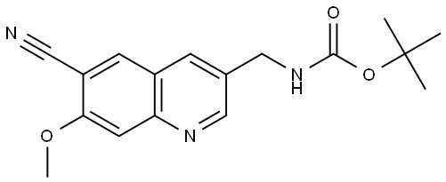 tert-Butyl ((6-cyano-7-methoxyquinolin-3-yl)methyl)carbamate Struktur