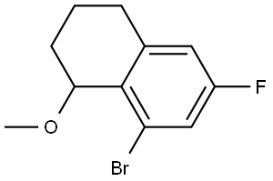 8-Bromo-6-fluoro-1-methoxy-1,2,3,4-tetrahydronaphthalene Struktur