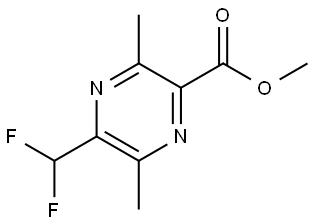 5-(二氟甲基)-3,6-二甲基吡嗪-2-羧酸甲酯, 3058644-40-6, 结构式