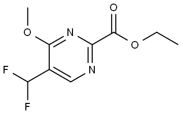 Ethyl 5-(difluoromethyl)-4-methoxypyrimidine-2-carboxylate Struktur