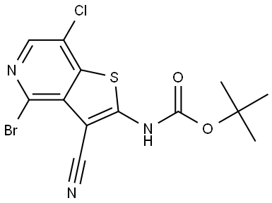 tert-Butyl (4-bromo-7-chloro-3-cyanothieno[3,2-c]pyridin-2-yl)carbamate Struktur