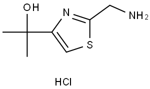 2-(2-(Aminomethyl)thiazol-4-yl)propan-2-ol hydrochloride Struktur