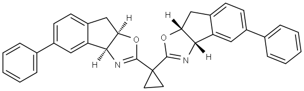 (3aS,3a'S,8aR,8a'R)-2,2'-(环丙烷-1,1-二基)双(5-苯基-3a,8a-二氢-8H-茚并[1,2-d]噁唑),3060138-71-5,结构式