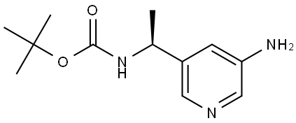 tert-Butyl (S)-(1-(5-aminopyridin-3-yl)ethyl)carbamate Struktur