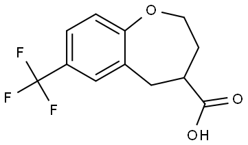 7-(Trifluoromethyl)-2,3,4,5-tetrahydrobenzo[b]oxepine-4-carboxylic acid Struktur