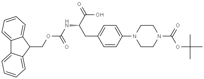 N-Fmoc-4-(4-Boc-piperazin-1-yl)-L-phenylalanine Structure