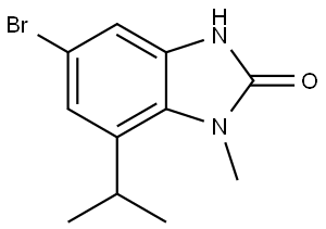 5-Bromo-7-isopropyl-1-methyl-1,3-dihydro-2H-benzo[d]imidazol-2-one Struktur