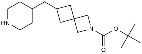 tert-Butyl 6-(piperidin-4-ylmethyl)-2-azaspiro[3.3]heptane-2-carboxylate Structure