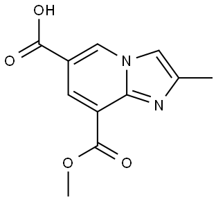 8-(Methoxycarbonyl)-2-methylimidazo[1,2-a]pyridine-6-carboxylic acid Struktur