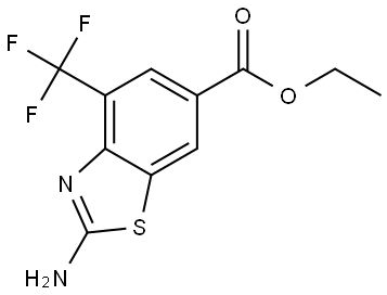 Ethyl 2-amino-4-(trifluoromethyl)benzo[d]thiazole-6-carboxylate Struktur