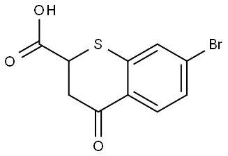 7-Bromo-4-oxothiochromane-2-carboxylic acid Struktur