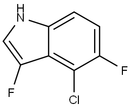 4-Chloro-3,5-difluoro-1H-indole Struktur