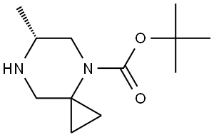 tert-Butyl (R)-6-methyl-4,7-diazaspiro[2.5]octane-4-carboxylate Struktur
