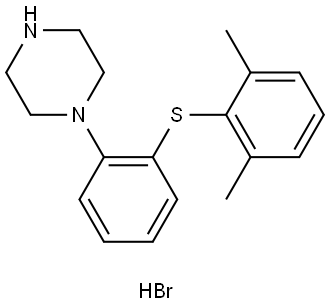Piperazine, 1-[2-[(2,6-dimethylphenyl)thio]phenyl]-, hydrobromide (1:1) Struktur
