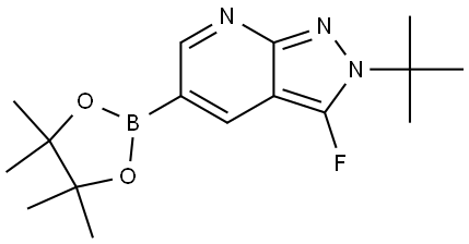 2-(tert-Butyl)-3-fluoro-5-(4,4,5,5-tetramethyl-1,3,2-dioxaborolan-2-yl)-2H-pyrazolo[3,4-b]pyridine Struktur