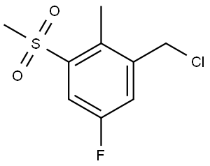 1-(Chloromethyl)-5-fluoro-2-methyl-3-(methylsulfonyl)benzene Struktur