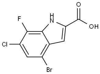 4-Bromo-6-chloro-7-fluoro-1H-indole-2-carboxylic acid Struktur