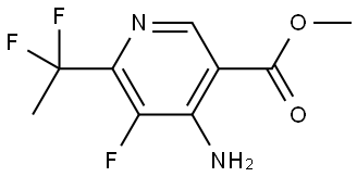 Methyl 4-amino-6-(1,1-difluoroethyl)-5-fluoronicotinate Struktur