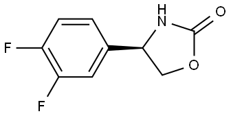(R)-4-(3,4-difluorophenyl)-1,3-oxazolidin-2-one Struktur