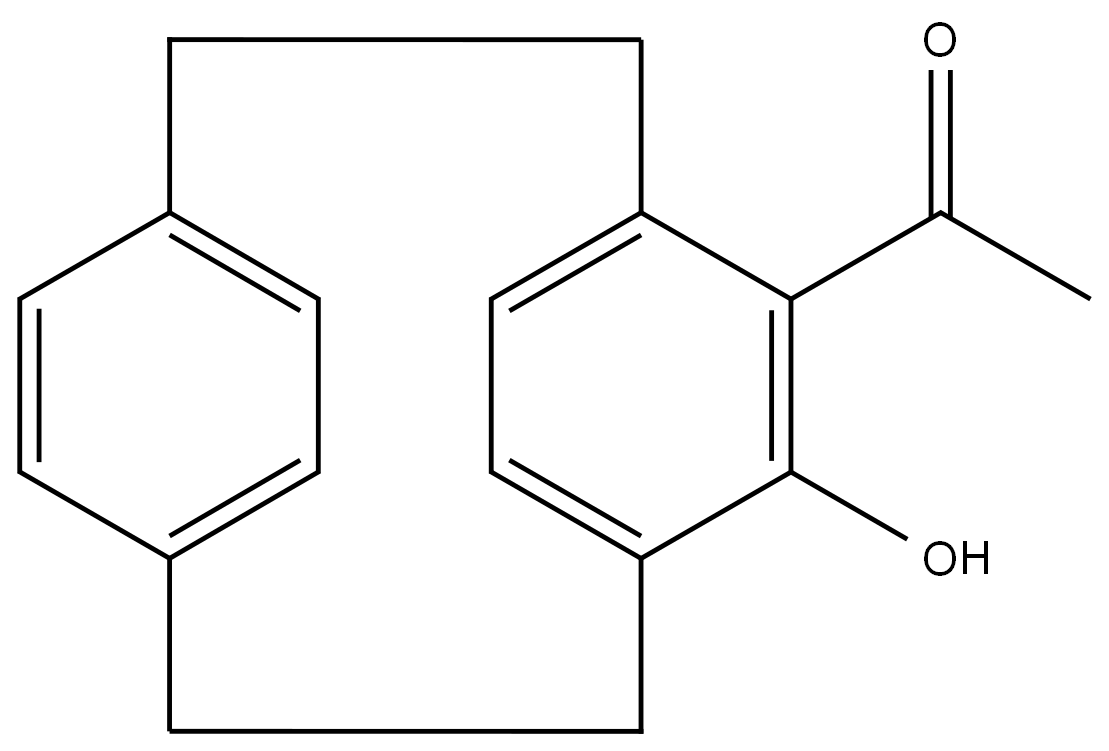 1-(6-Hydroxytricyclo[8.2.2.24,7]hexadeca-4,6,10,12,13,15-hexaen-5-yl)ethanone,313048-25-8,结构式
