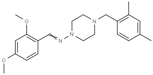 N-(2,4-DIMETHOXYBENZYLIDENE)-4-(2,4-DIMETHYLBENZYL)-1-PIPERAZINAMINE Struktur