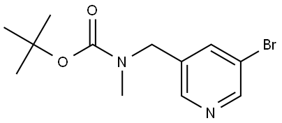 tert-Butyl ((5-bromopyridin-3-yl)methyl)(methyl)carbamate Struktur