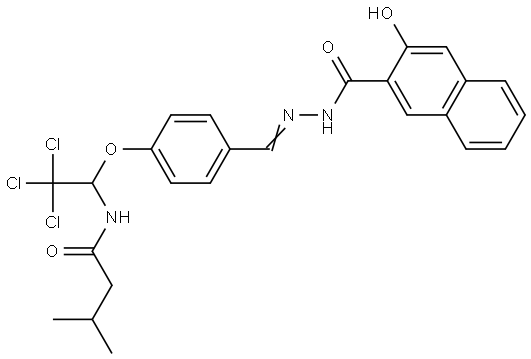 324546-60-3 3-METHYL-N-[2,2,2-TRICHLORO-1-(4-{(E)-[(3-HYDROXY-2-NAPHTHOYL)HYDRAZONO]METHYL}PHENOXY)ETHYL]BUTANAMIDE