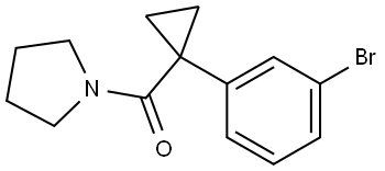(1-(3-Bromophenyl)cyclopropyl)(pyrrolidin-1-yl)methanone Structure