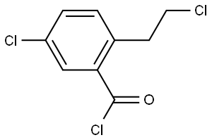Benzoyl chloride, 5-chloro-2-(2-chloroethyl)- Structure