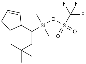 1-(2-环戊烯-1-基)-3,3-二甲基丁基]二甲基硅烷基 三氟甲磺酸盐, 345929-51-3, 结构式