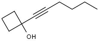 Cyclobutanol, 1-(1-hexyn-1-yl)- Structure