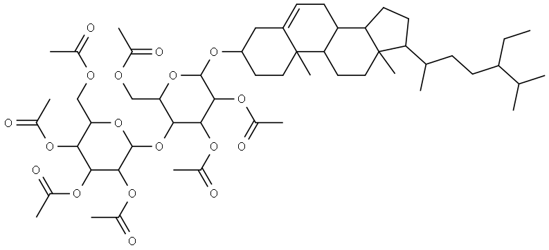 β-Sitosterol 3-Heptaacetylmaltoside Struktur