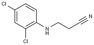3-((2,4-dichlorophenyl)amino)propanenitrile,36053-73-3,结构式