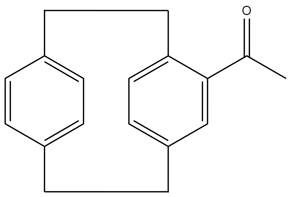 Ethanone, (1R)-1-tricyclo[8.2.2.24,7]hexadeca-4,6,10,12,13,15-hexaen-5-yl-,36325-28-7,结构式