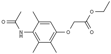 ETHYL (4-(ACETYLAMINO)-2,3,5-TRIMETHYLPHENOXY)ACETATE Structure