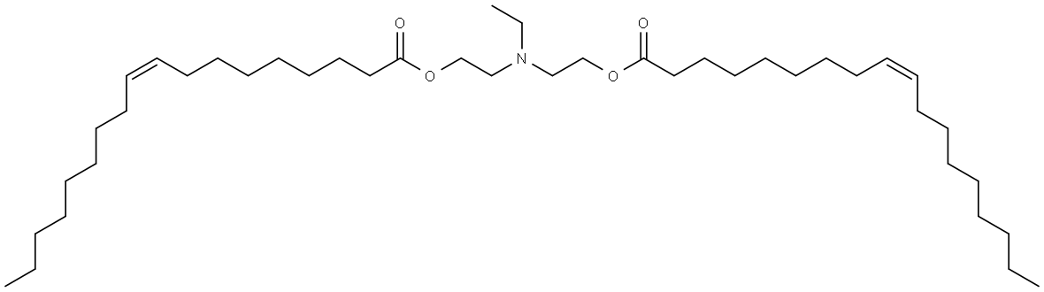 (Z)-(ethylazanediyl)bis(ethane-2,1-diyl) dioleate Structure