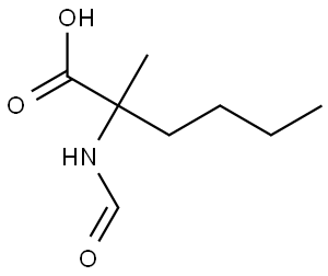 2-甲酰胺基-2-甲基己酸, 38045-82-8, 结构式