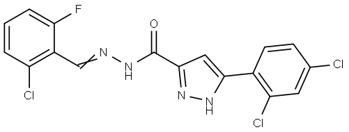 385767-65-7 N'-(2-CL-6-F-BENZYLIDENE)-3-(2,4-DICHLOROPHENYL)-1H-PYRAZOLE-5-CARBOHYDRAZIDE