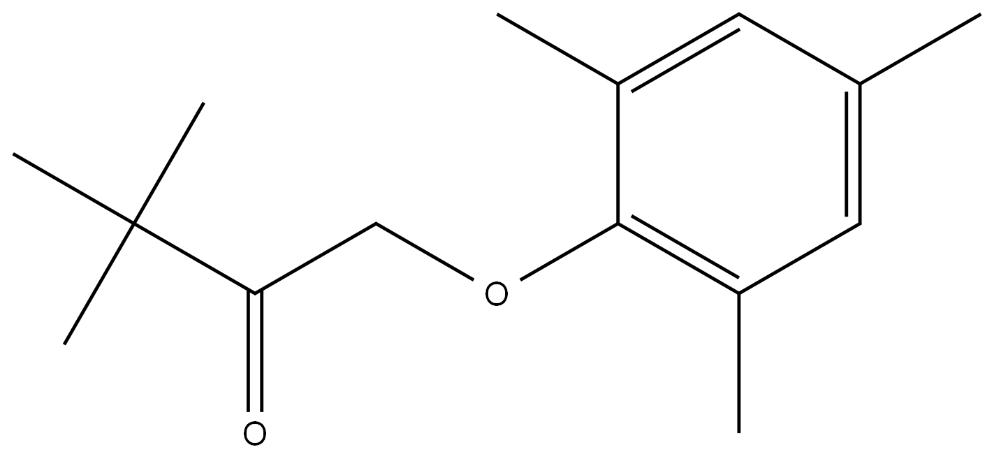 2-Butanone, 3,3-dimethyl-1-(2,4,6-trimethylphenoxy)- Structure