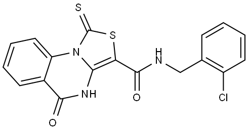 N-(2-Chlorobenzyl)-5-oxo-1-thioxo-4,5-dihydro-1H-thiazolo[3,4-a]quinazoline-3-carboxamide Structure