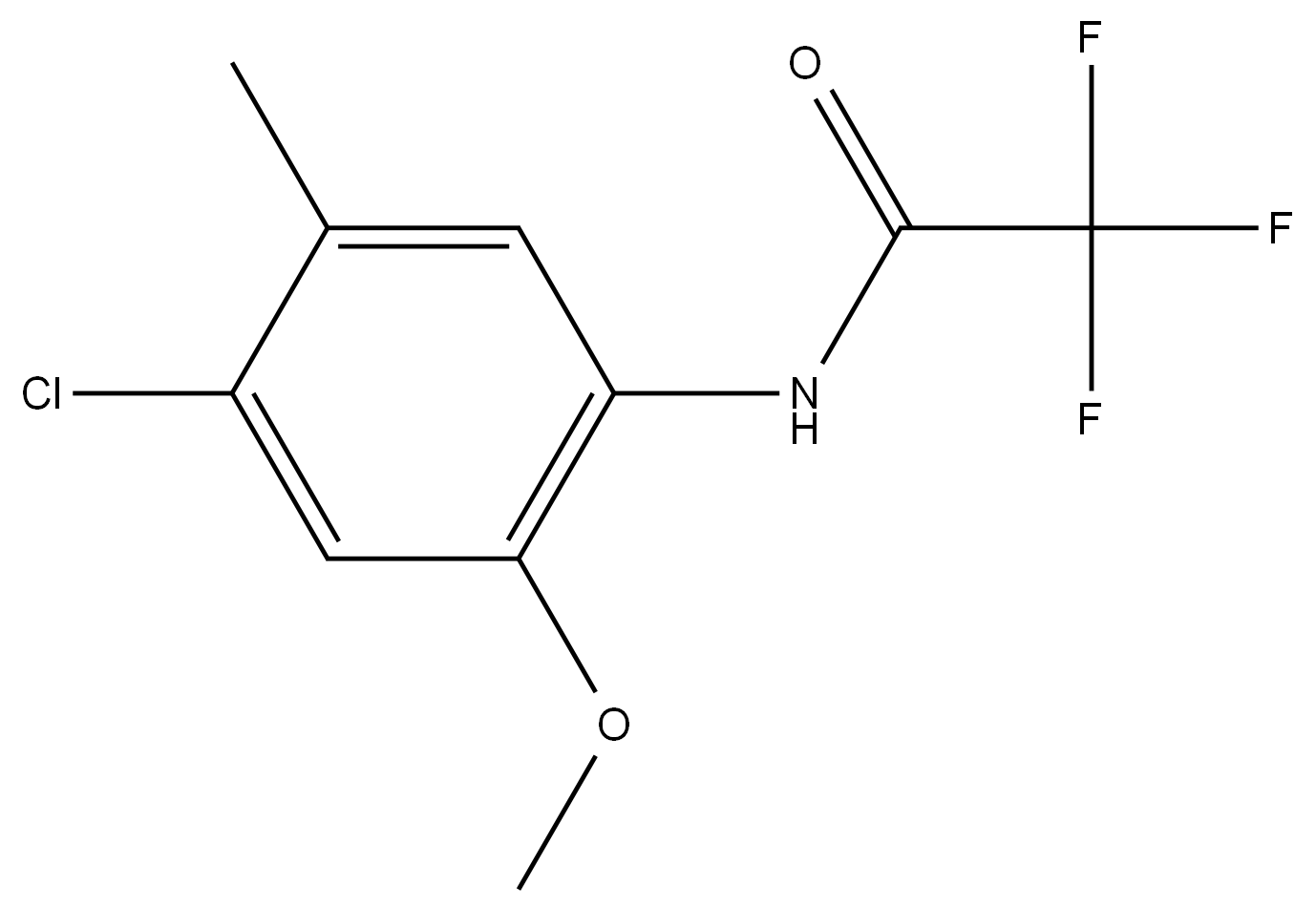 N-(4-Chloro-2-methoxy-5-methylphenyl)-2,2,2-trifluoroacetamide,459417-77-7,结构式