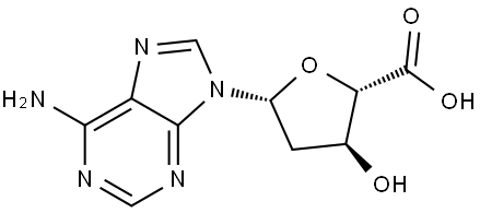 2'-Deoxyadenosine-5'-carboxylic acid Struktur