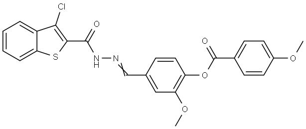 474079-14-6 4-(2-((3-CL-1-BENZOTHIEN-2-YL)CARBONYL)CARBOHYDRAZONOYL)-2-MEO-PH 4-MEO-BENZOATE