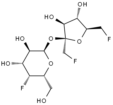 α-D-Galactopyranoside, 1,6-dideoxy-1,6-difluoro-β-D-fructofuranosyl 4-deoxy-4-fluoro- Structure