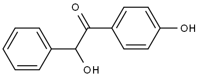 Ethanone, 2-hydroxy-1-(4-hydroxyphenyl)-2-phenyl- Structure