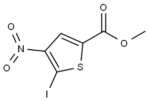 methyl 5-iodo-4-nitrothiophene-2-carboxylate 结构式